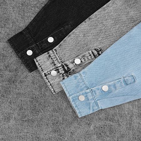 Куртка джинсовая O3, черная, размер XS/S