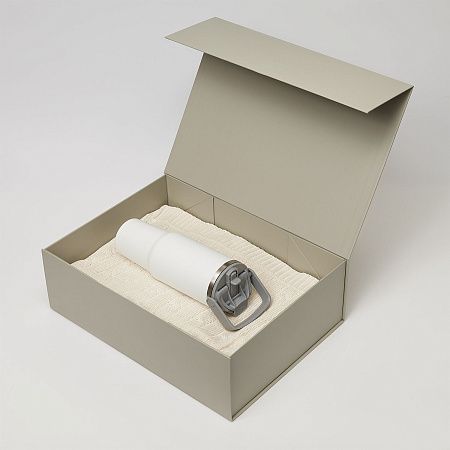 Подарочная коробка-трансформер большая, серая