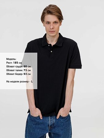 Рубашка поло унисекс Pacific, черная, размер XL