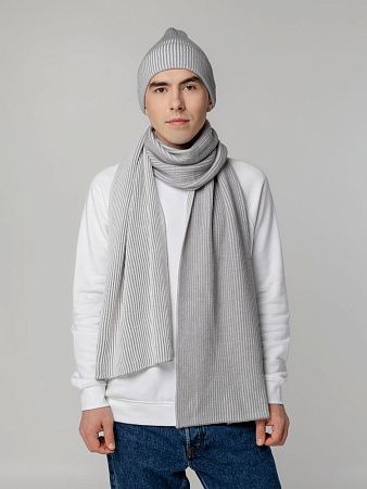 Шапка Nobilis, белая с серым