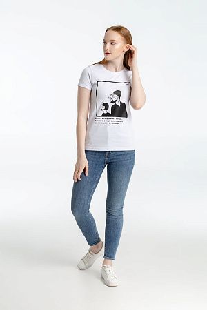 Футболка женская «Леон», белая, ver.2, размер XL