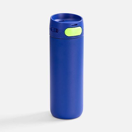 Термостакан X1 с цветной кнопкой, синий с желтым