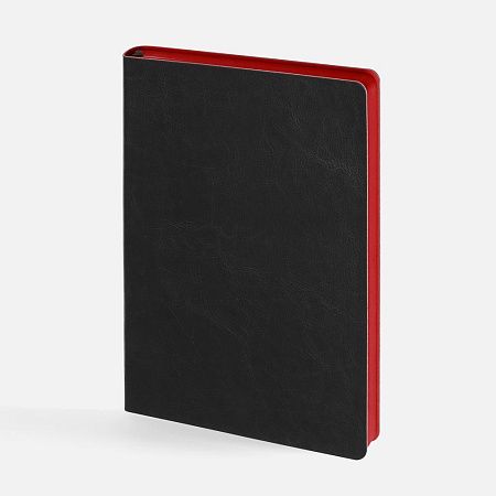 Ежедневник Doppio, недатированный, черный с красным