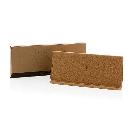 Коврик для мыши Cork с функцией беспроводной зарядки и подставки для телефона, 10 Вт