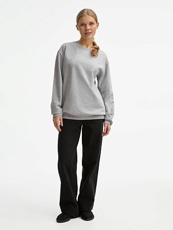 Свитшот унисекс Columbia, серый меланж, размер 4XL