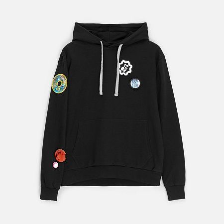 Толстовка с капюшоном Unit Kirenga, черная, размер 4XL