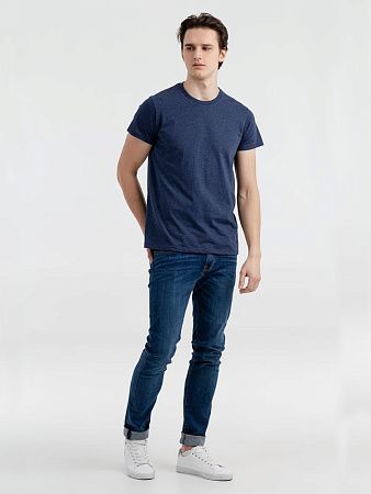 Футболка мужская Regent Fit 150, синий меланж, размер XXL