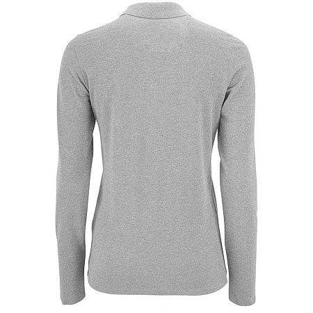Рубашка поло женская с длинным рукавом Perfect LSL Women, серый меланж, размер XXL