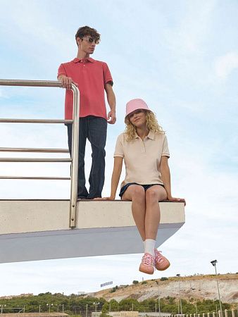 Рубашка поло унисекс Pacific, розовая (лососевая), размер M