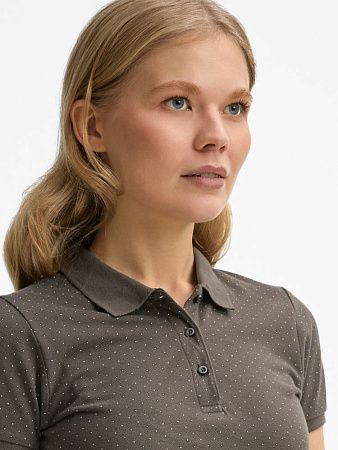 Рубашка поло женская Brandy Women, темно-серая с белым, размер XS