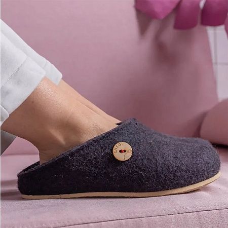 Домашние валенки Step, темно-синие (клякса), размер 44