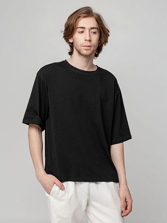 Футболка унисекс оверсайз Street Vibes, черная, размер XS/S под нанесение