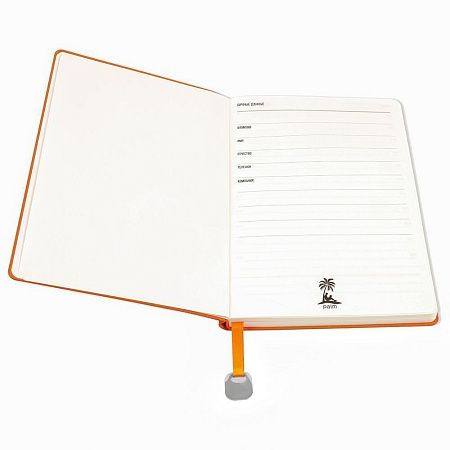 Ежедневник A5 недатированный Farfalla в мягком переплёте, оранжевый