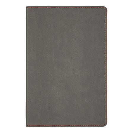 Ежедневник Flexy Latte Color А5, серый с красным срезом и красным форзацем, недатированный, в гибкой обложке