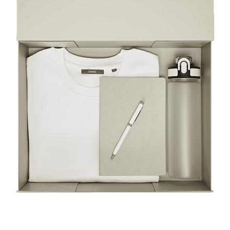 Набор с одеждой RUST NEO (футболка, бутылка, ежедневник, ручка), белый, XS/S