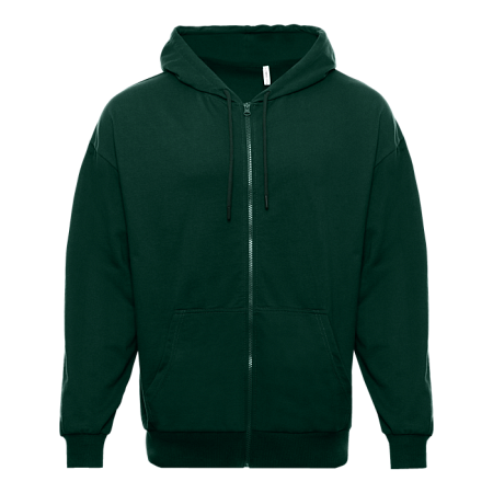 Толстовка STAN Oversize Zip с капюшоном футер без начёса 240, 99, Тёмно-зелёный,  (130)  (46/S)