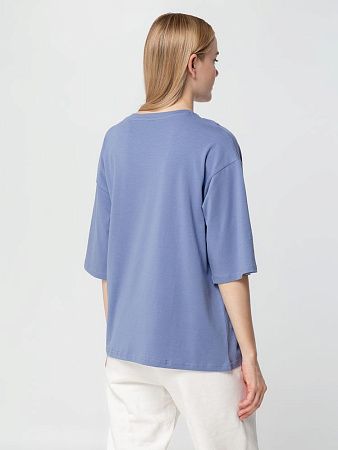 Футболка унисекс оверсайз Street Vibes, синяя (лавандовая), размер M/L