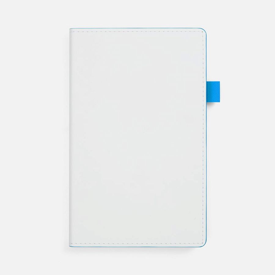 Ежедневник White Shall, недатированный, бело-голубой