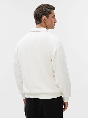 Толстовка унисекс оверсайз Ziplink Terry, молочно-белая, размер XS
