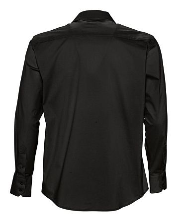 Рубашка мужская с длинным рукавом Brighton, черная, размер 4XL