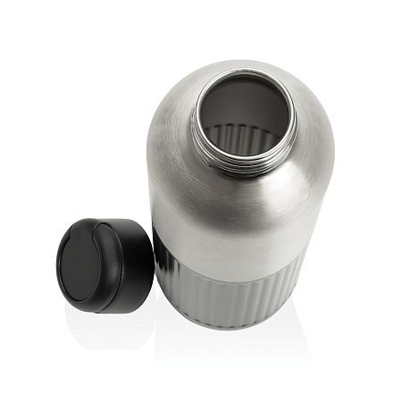 Бутылка для воды Ripple RCS из нержавеющей стали R-steel, герметичная, с ручкой, 750 мл