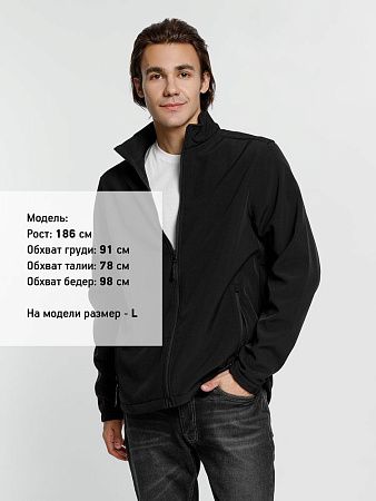 Куртка софтшелл мужская Race Men, черная, размер M