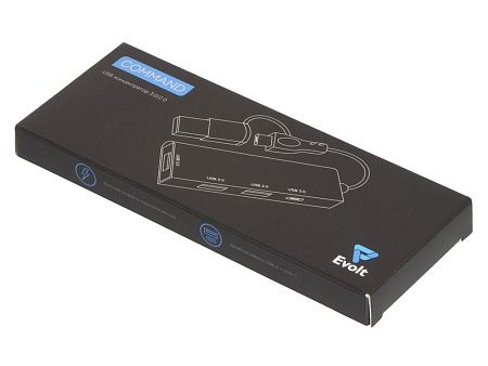 USB-хаб «Command» с коннектором 2-в-1 USB-C и USB-A, 2.0/3.0