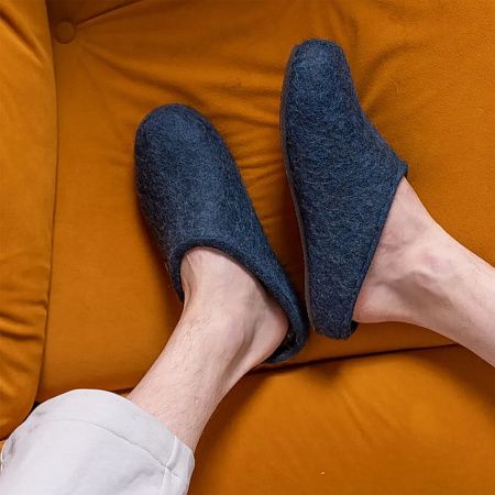 Домашние валенки Step, темно-синие (индиго), размер 37