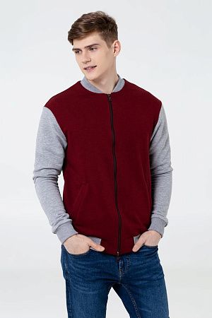 Бомбер College, бордовый, размер XS v2