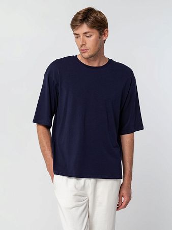 Футболка унисекс оверсайз Street Vibes, темно-синяя, размер XL/2XL