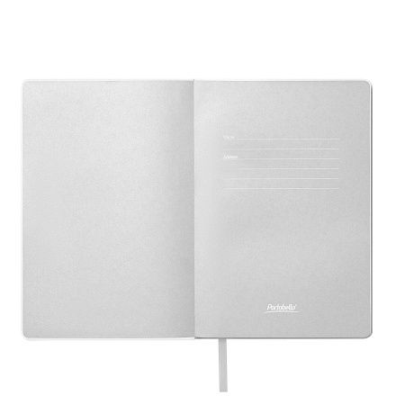 Ежедневник Galaxy недатированный, гибкая обложка, срез голограф. фольга, белый