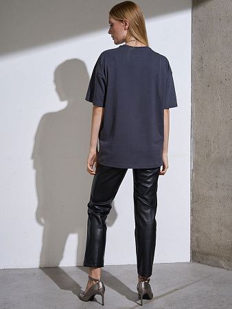 Футболка Oversize Premium, темно-серая (антрацит), размер XL