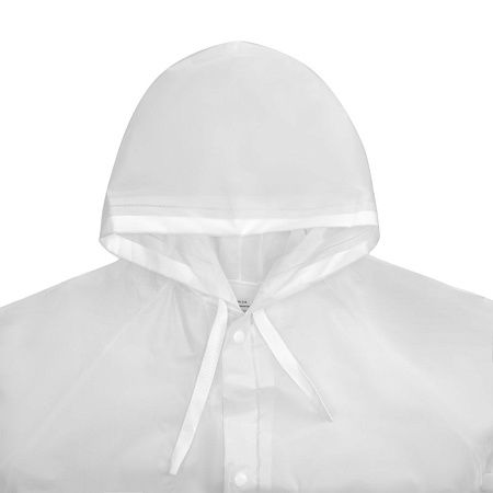 Дождевик детский RainDrop Kids, белый, размер 8 лет (118-128 см)
