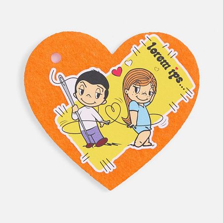 Заготовка из фетра Felt S, оранжевый неон