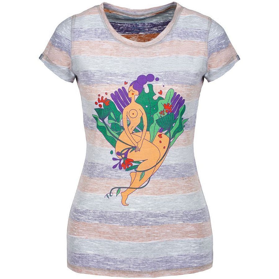 Футболка женская «Амазонка» двусторонняя, оранжевая с фиолетовым, размер XL