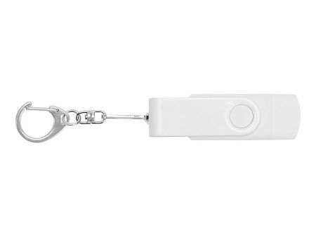 USB 3.0/micro USB/Type-C - флешка на 32 Гб 3-в-1 с поворотным механизмом