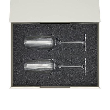 Подарочный набор 2 бокала для шампанского Blanche в серой коробке