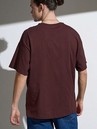Футболка Oversize Premium, коричневая (шоколад), размер XL