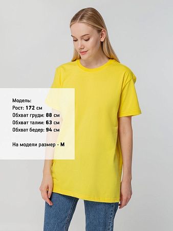 Футболка унисекс T-bolka 140, желтая, размер L