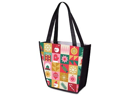 Сумка для шопинга с донной складкой и ручкой из нетканого PET материала