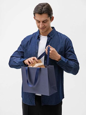 Пакет бумажный Manilla M, синий