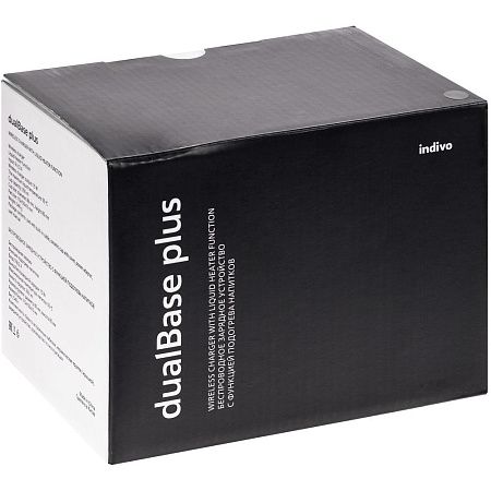 Кружка с подогревом и беспроводной зарядкой dualBase plus, черная