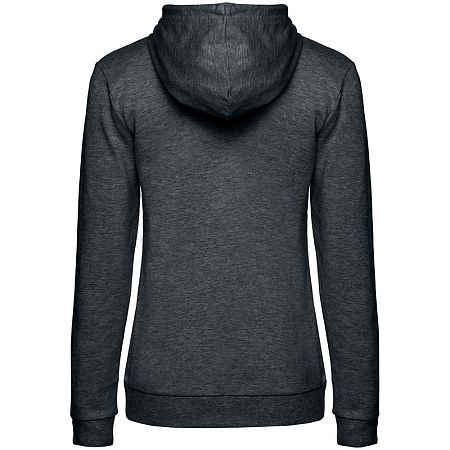 Толстовка с капюшоном женская Hoodie, серый меланж (антрацит), размер M