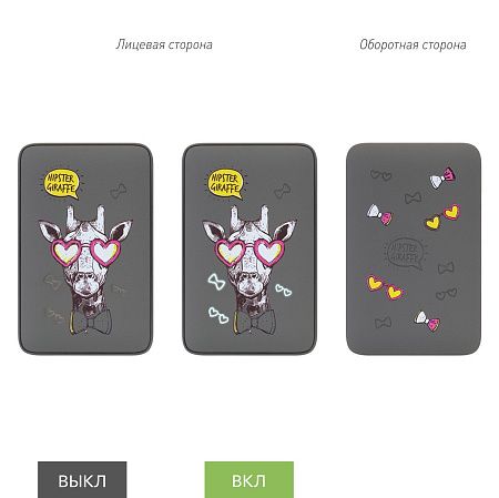 Внешний аккумулятор с подсветкой Ancor 5000 mAh, серый