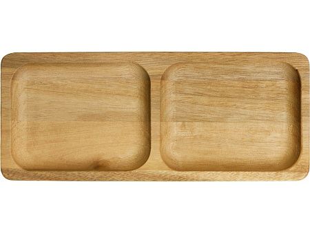 Менажница из акации с двумя секциями «Almond»