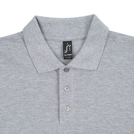 Рубашка поло мужская Spring 210, серый меланж, размер 3XL