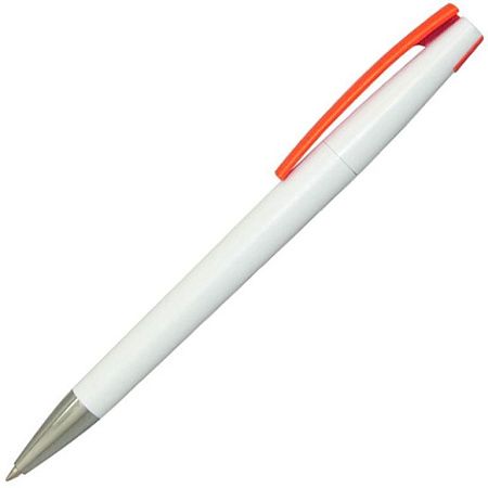 Ручка шариковая, пластиковая, белая/оранжевая 1655 Zorro Assembling