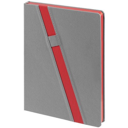 Ежедневник Rubikon на заказ, недатированный серо-красный