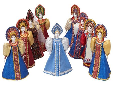 Подарочный набор: кукла фарфоровая, мёд с грецким орехом