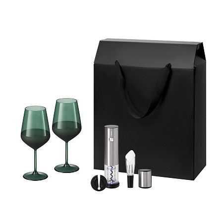 Подарочный набор Emerald, Vintaro (2 бокала + набор для вина)